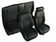 Front Bucket and Rear Bench Seat Upholstery Kit; Leather with Matching Vinyl Trim (97-98 Mustang GT Convertible)