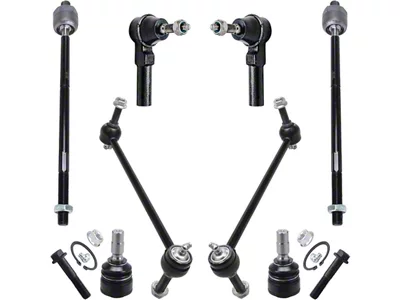 Front Lower Ball Joints, Inner/Outer Tie Rods and Sway Bar Links Kit (05-08/02/09 Mustang GT, V6)