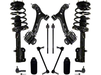 Front Lower Control Arms with Strut and Spring Assemblies, Sway Bar Links and Tie Rods (05-09 Mustang GT, V6)