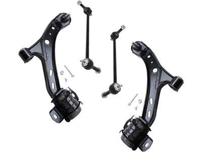 Front Lower Control Arms with Sway Bar Links (05-09 Mustang GT, V6)