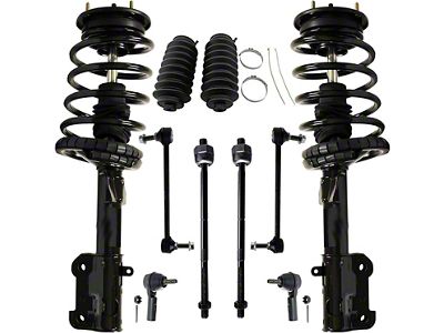 Front Strut and Spring Assemblies with Sway Bar Links and Tie Rods (05-10 Mustang GT, V6)