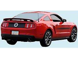 GT/CS Mid-Body and Decklid Blackout Stripe Kit; Matte Black (10-12 Mustang)