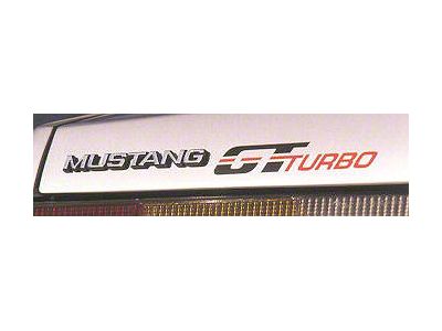 GT Turbo Decals; Black/Red (1984 Mustang GT)