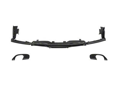 GT350 Style Rear Diffuser; Matte Black (18-23 Mustang GT, EcoBoost)