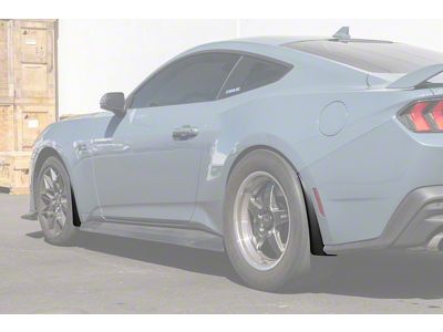 GT350R Performance Package Front and Rear Splash Guards; Matte Black (24-25 Mustang)