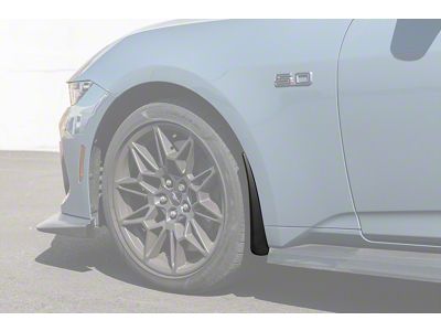 GT350R Performance Package Front Splash Guards; Matte Black (24-25 Mustang)