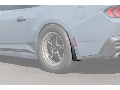 GT350R Performance Package Rear Splash Guards; Matte Black (24-25 Mustang)