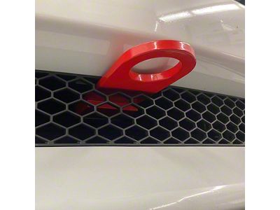 GT4 Tow Hook with Red D-Ring; Front (15-20 Mustang GT350)