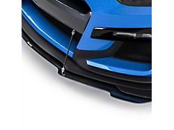 GT500 Style Front Bumper Splitter; Gloss Carbon Fiber Vinyl (15-17 Mustang GT, EcoBoost, V6)