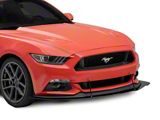 GT500 Style Front Bumper Splitter; Satin Black Vinyl (15-17 Mustang GT, EcoBoost, V6)