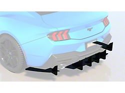 HDPE Rear Diffuser V2; Matte Black (24-25 Mustang GT & EcoBoost w/o Active Exhaust)