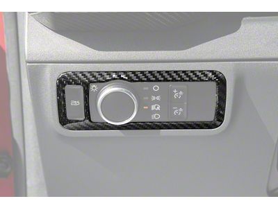 Headlight Control Panel Trim; Carbon Fiber (2024 Mustang)