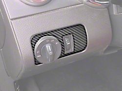 Headlight Switch Accent Trim; Forged Carbon Fiber (05-09 Mustang)