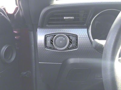 Headlight Switch Accent Trim; Forged Carbon Fiber (15-23 Mustang)