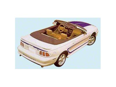 Hood, Rear Bumper and C-Stripe Decal Kit; Gold (94-98 Mustang GT)