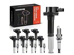 Ignition Coil Set with Iridium Spark Plugs; Black (11-15 Mustang GT)