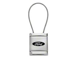 Ford Satin-Chrome Cable Key Fob