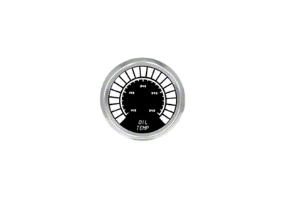 LED Analog Bargraph Oil Temperature Gauge; 2-1/16-Inch; White; 140-340 Degrees (Universal; Some Adaptation May Be Required)