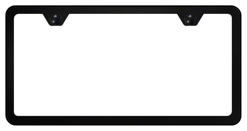 Carbon Fiber License Plate Frame - 2 Holes with Smoked Cover - Gloss Finish