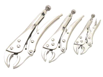 Locking Set Pliers; 3-Piece Set