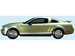 Lower Body Side Stripe Kit; Black (05-09 Mustang)