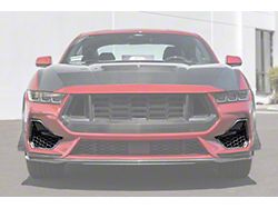 Lower Side Grille Inserts; Carbon Fiber (24-25 Mustang GT)