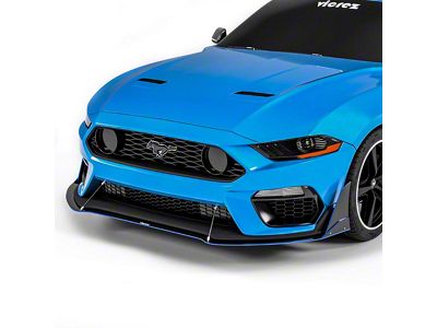 LV4 Front Splitter; Dry Carbon Fiber Vinyl (21-23 Mustang Mach 1)