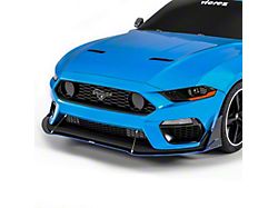 LV4 Front Splitter; Gloss Black Vinyl (21-23 Mustang Mach 1)