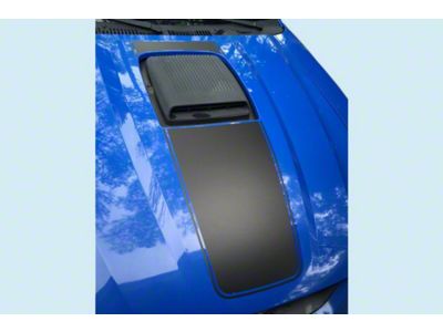 Mach 1 Hood and Lower Fade Stripe; Matte Black (03-04 Mustang Mach 1)