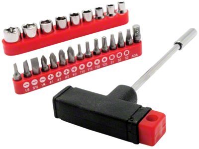 Magnetic T-Bar Driver Set; 25-Piece Set