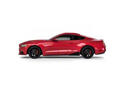 MCL Pro Style Rocker Panel Winglets; Carbon Flash Metallic Vinyl (15-23 Mustang GT, EcoBoost, V6)