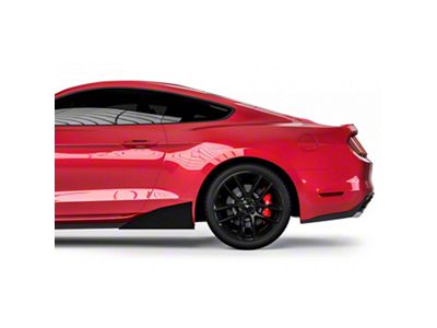 MCL Pro Style Rocker Panel Winglets; Satin Black Ice Vinyl (15-23 Mustang GT, EcoBoost, V6)