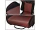 Microfiber Suede Racing Bucket Seats with Seat Sliders; Black/Red (Universal; Some Adaptation May Be Required)