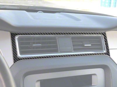 Middle Air Vent Accent Trim; Forged Carbon Fiber (10-14 Mustang)
