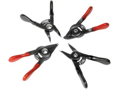 Mini Snap Ring Set Pliers; 4-Piece Set