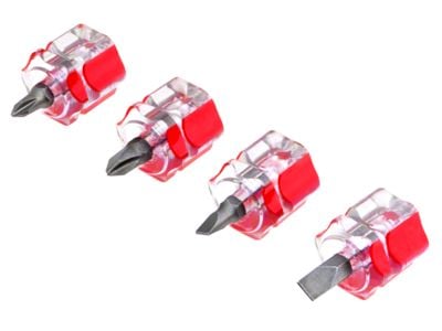 Mini Stubby Screwdriver Set; 4-Piece Set