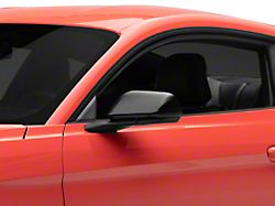 Chrome Delete Mirror Covers with Turn Signal Openings; Gloss Black (15-23 Mustang)