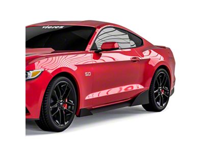 MLC Pro Style Rocker Panel Winglets Set; Carbon Flash Metallic Vinyl (15-23 Mustang GT, EcoBoost, V6)