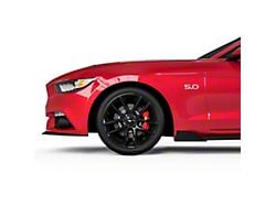 MLC Style Rocker Panel Winglets; Gloss Black Vinyl (15-23 Mustang GT, EcoBoost, V6)