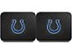 Molded Rear Floor Mats with Indianapolis Colts Logo (Universal; Some Adaptation May Be Required)