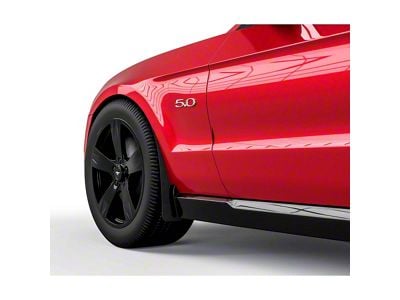 Mud Flaps; Front; Carbon Flash Metallic Vinyl (10-14 Mustang)