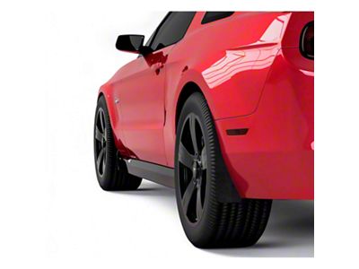 Mud Flaps; Rear; Satin Black Vinyl (10-14 Mustang)