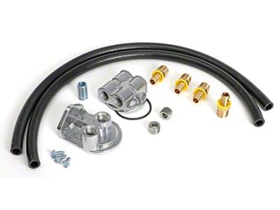 Oil Filter Relocation Kit with 90-Degree Bypass; 22mm x 1.50 Threads (11-17 Mustang V6)