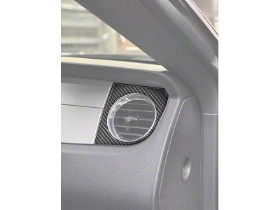Passenger Side Air Vent Accent Trim; Forged Carbon Fiber (10-14 Mustang)