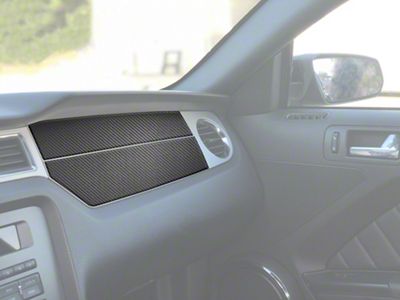 Passenger Side Dash Accent Trim; Forged Carbon Fiber (10-14 Mustang)