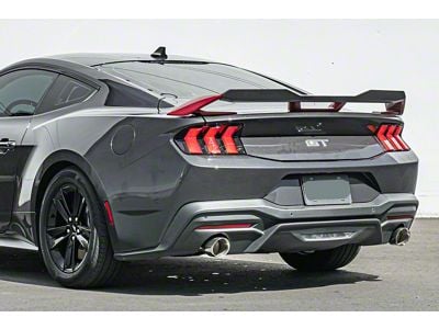Performance Pack Rear Spoiler Gurney Flap; Carbon Fiber (2024 Mustang GT w/ Performance Pack Rear Spoiler)