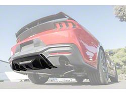 Performance Track Package Rear Diffuser; Glossy Black (24-25 Mustang GT w/o Active Exhaust, EcoBoost)