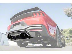 Performance Track Package Rear Diffuser; Matte Black (24-25 Mustang GT w/o Active Exhaust, EcoBoost)