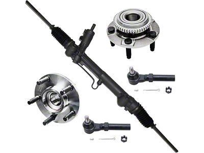 Power Steering Rack and Pinion with Wheel Hub Assemblies and Outer Tie Rods (94-04 Mustang)