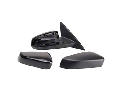 Powered Heated Mirrors with Black and Textured Black Caps (11-12 Mustang)